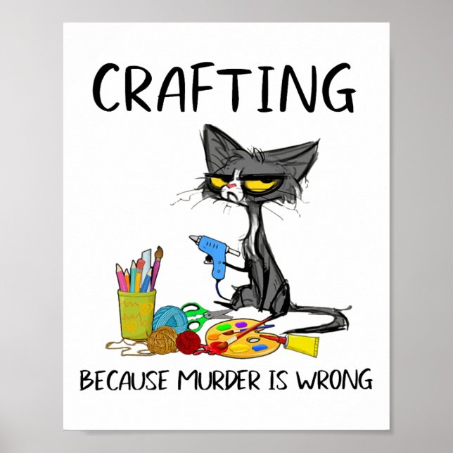 Katzenarbeit, weil Mord falsch ist, Katzen zu krei Poster (Vorne)