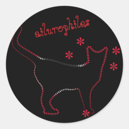 Katzenart ailurophiles runder aufkleber