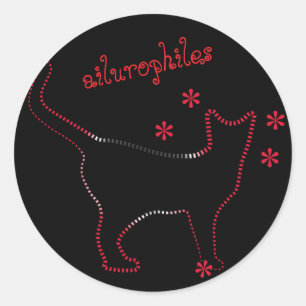 Katzenart ailurophiles runder aufkleber