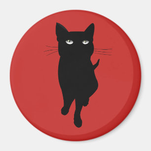 Katzenartige gotische Miezekatze der schwarzen Magnet
