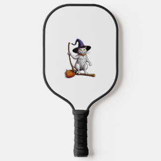 Katzenassistent Halloween Hexenkatze Mystische Kat Pickleball Schläger