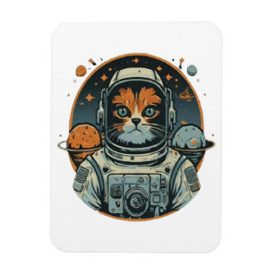 Katzenastronaut auf Asteroiden Magnet