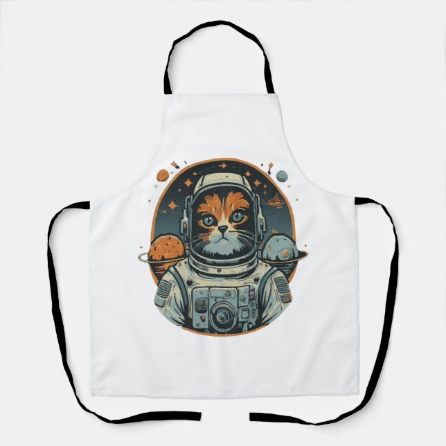 Katzenastronaut auf Asteroiden Schürze (Vorderseite)