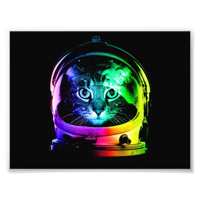 Katzenastronaut Fotodruck (Vorne)