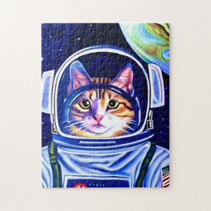 Katzenastronaut im Weltraum