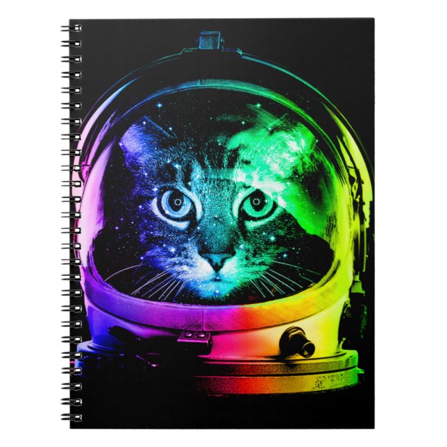 Katzenastronaut Notizblock (Vorderseite)