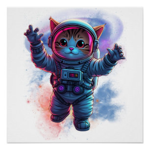 Katzenastronaut Poster