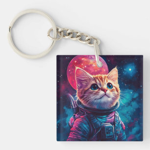 Katzenastronautenraum Schlüsselanhänger