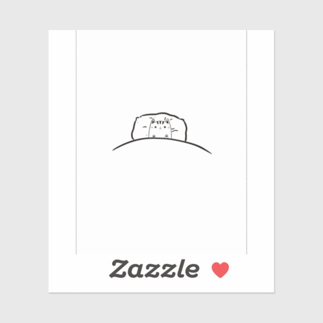 Katzenaufkleber, Katze im Aufkleber, Aufkleber mit (Blatt)