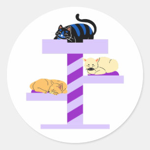 Katzenaufkleber Runder Aufkleber