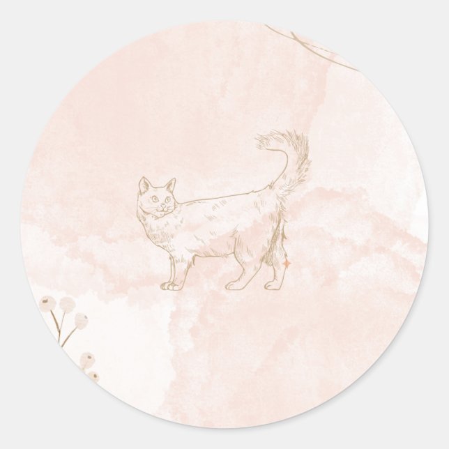 Katzenaufkleber Runder Aufkleber (Vorderseite)