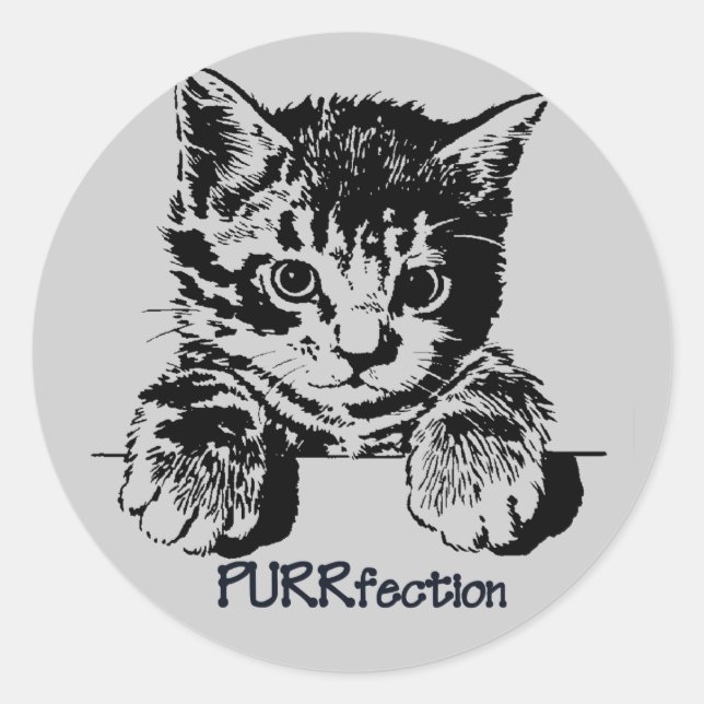 Katzenaufkleber Runder Aufkleber (Vorderseite)