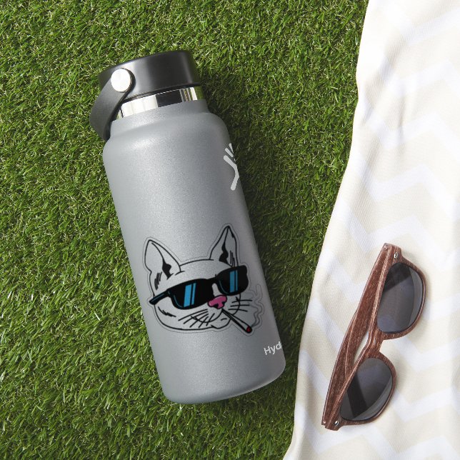 Katzenaufkleber-Sonnenbrille Aufkleber (HydroFlask Insitu)