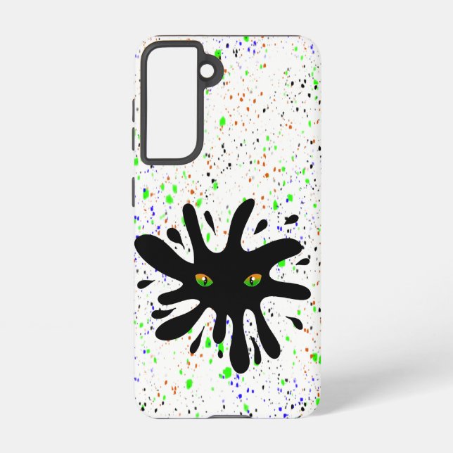 Katzenaugen, die ein schwarzes Loch ausblenden Samsung Galaxy Hülle (Rückseite)