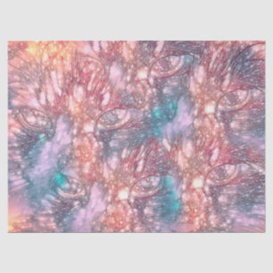 Katzenaugen farbenfroh rosa Aquamarine Elegante Ch Seidenpapier