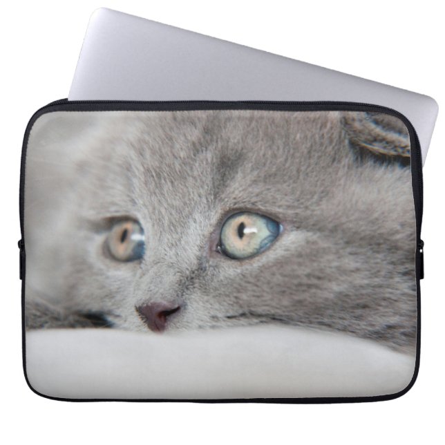 Katzenaugen Laptopschutzhülle (Vorderseite)