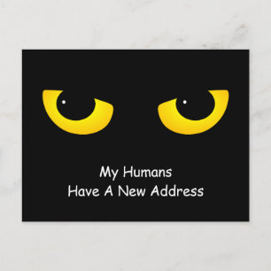 Katzenaugen meine Menschen haben eine neue Adresse Ankündigungspostkarte