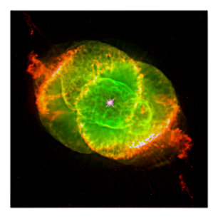 Katzenaugen-Nebel NGC 6543 Optisch Sterbender Ster Poster