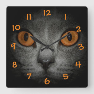 Katzenaugen Quadratische Wanduhr