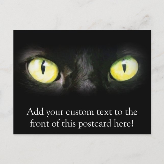 Katzenaugen, Schwarz und Gelb Postkarte (Vorderseite)