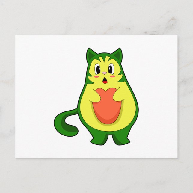 Katzenavocado Postkarte (Vorderseite)