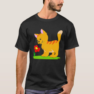 Katzenbaby mit Blumenkätzchen Katzenkind Kleine Ka T-Shirt