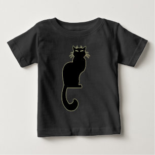 Katzenbaby-Shirt Schwarze Katzenkunst Kleinkind-Sh Baby T-shirt