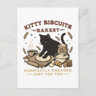 Katzenbäckerei Purrfectly geknetete Kaffee-Kitty Postkarte