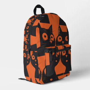 Katzenbackpack Niedlich zurück zur Schultasche f Bedruckter Rucksack