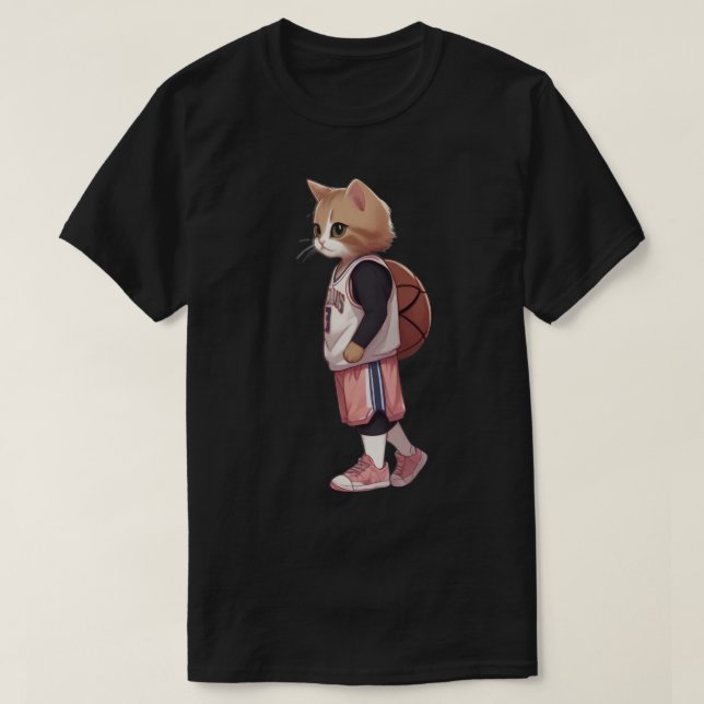 Katzenbasketball T-Shirt (Design vorne)