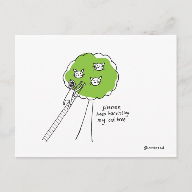 Katzenbaumpostkarte Postkarte (Vorderseite)