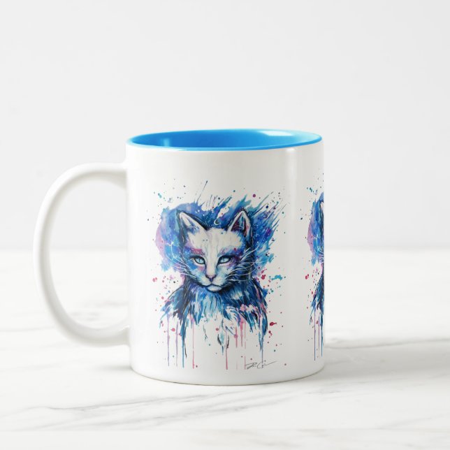 Katzenbecher Zweifarbige Tasse (Links)