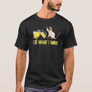 Katzenbeere für eine Katze und ein Bier T-Shirt