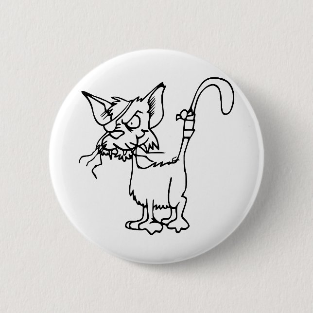 Katzenbekämpfung verletztes Tier Bandage Feline Button (Vorderseite)