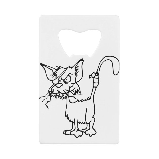 Katzenbekämpfung verletztes Tier Bandage Feline Geldbeutel Flaschenöffner (Vorderseite)