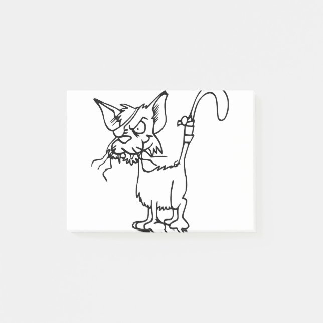 Katzenbekämpfung verletztes Tier Bandage Feline Post-it Klebezettel (Vorderseite)