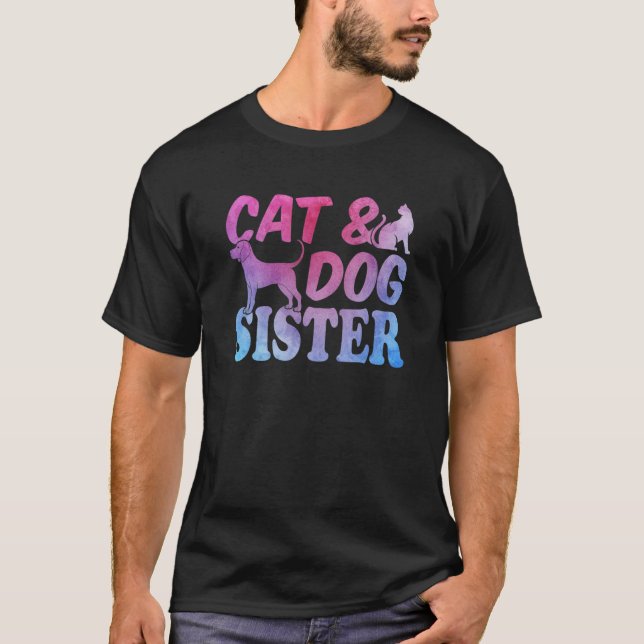 Katzenbesitzer Katzenbesitzer Eigentümer Hund Katz T-Shirt (Vorderseite)