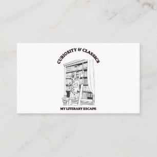 Katzenbibliothekar Ästhetik-Kunstposter Visitenkarte