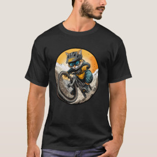 Katzenbiker Fahrrad Katze T-Shirt