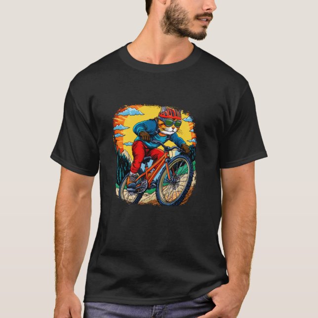 Katzenbiker T-Shirt (Vorderseite)