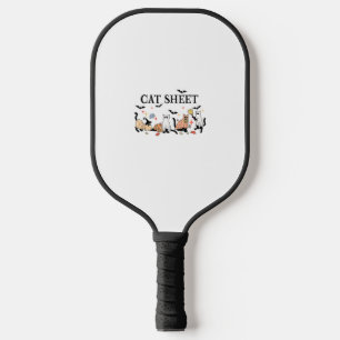Katzenblatt Niedliche schwarze Katzen im Ghost Hal Pickleball Schläger