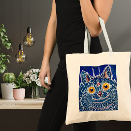 Katzenblaues niedliches künstlerisches Kaleidoskop Tragetasche
