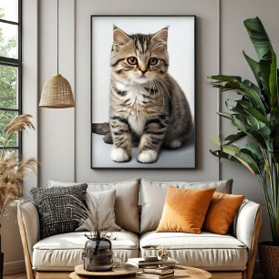 Katzenblick in der Zeit verloren Leinwanddruck