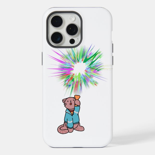 Katzenblitz iPhone 15 Pro Max Hülle (Rückseite)