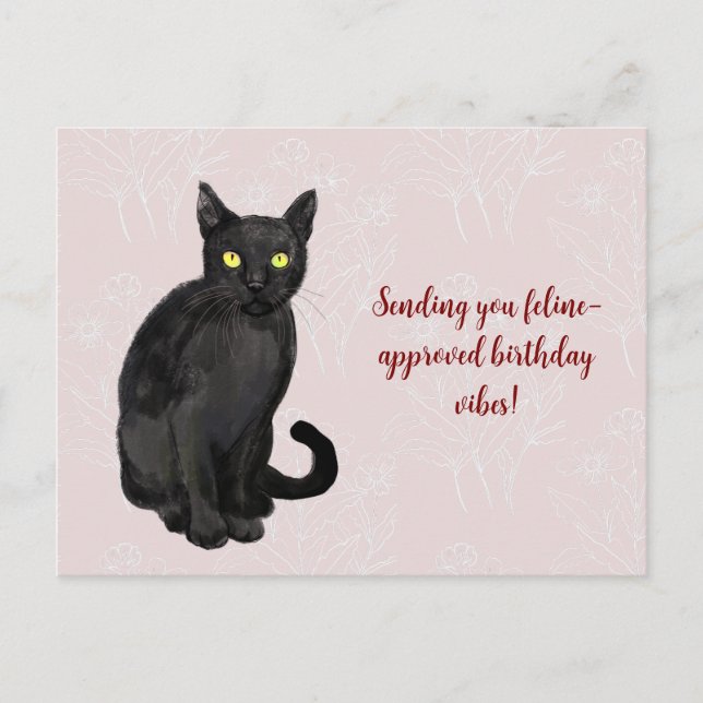 Katzenblumenhintergrund Postkarte (Vorderseite)