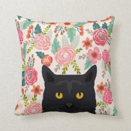 Katzenblumenkissen - Katzendamengeschenk der Kissen