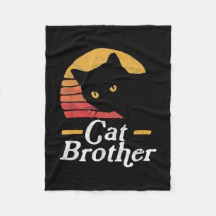 Katzenbruder im Vintage-Stil Retro-Geschenk für Ka Fleecedecke