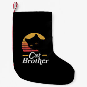 Katzenbruder im Vintage-Stil Retro-Geschenk für Ka Kleiner Weihnachtsstrumpf