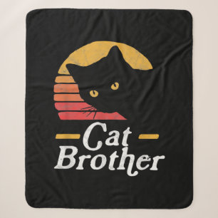Katzenbruder im Vintage-Stil Retro-Geschenk für Ka Sherpadecke