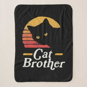 Katzenbruder im Vintage-Stil Retro-Geschenk für Ka Sherpadecke